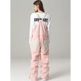 thumbnail image 6 of Hotian Women Colorblock Insulated Ski Snow Bib Pants Outdoor Snowboarding Overalls Pink M, 6 of 8