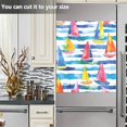 thumbnail image 3 of Yayeee Magnetic Dishwasher Cover for The Front Decoration Home Kitchen Machine Sticker Protector, Yellow Hand Drawn Sailboats, 3 of 6