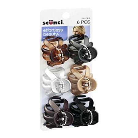 cabello para clips scunci claw beauty ganchos pinzas paquete effortless pieces walmart
