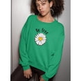 thumbnail image 2 of Be Free Heart Daisy Sweatshirt Women -Image by Shutterstock, Female 3X-Large, 2 of 4