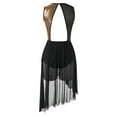 thumbnail image 6 of iEFiEL Womens Lyrical Modern Dance Dress Mesh High Low Skirt Gymnastics Ballerina Dancewear Black S, 6 of 7