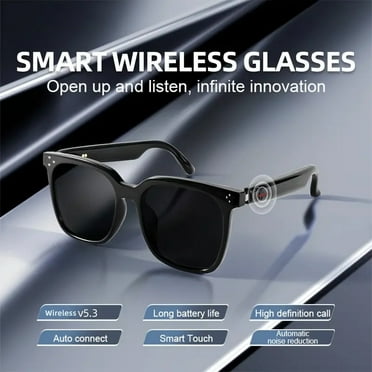 Camera Smart Glasses Bluetooth Call Voice Assistant Listen Music Sports Polarized Sunglasses Anti-Blue Earbuds Earphone