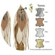 thumbnail image 3 of Vangania aretes largos mujer Buho Gold con plumas cuero y perla artesanal, 3 of 4