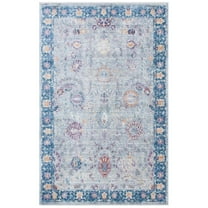 SAFAVIEH Illusion Kenneth Oriental Area Rug, Light Grey/Purple, 4' x 4' Square
