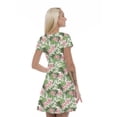 thumbnail image 2 of Women’s A Line Floral Summer Dress, Retro Triangle Arrangement, Cross Wrap V Neck, 6 Sizes, by Ambesonne, 2 of 2