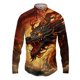thumbnail image 4 of Nueva ropa de calle para hombre, moda de primavera y otoño, camisa con estampado de dragón 3D y botones para hombre, camisa hawaiana de manga larga para hombre, 4 of 5