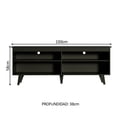 thumbnail image 3 of Mueble Mesa Para Tv Rack Madesa 4 Espacios Hasta 65 Negro 01, 3 of 5