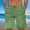 Green, variant on Mens Summer Shorts Linen Cotton Casual Shorts for Men Drawstring Elastic Waist Lightweight Beach Shorts