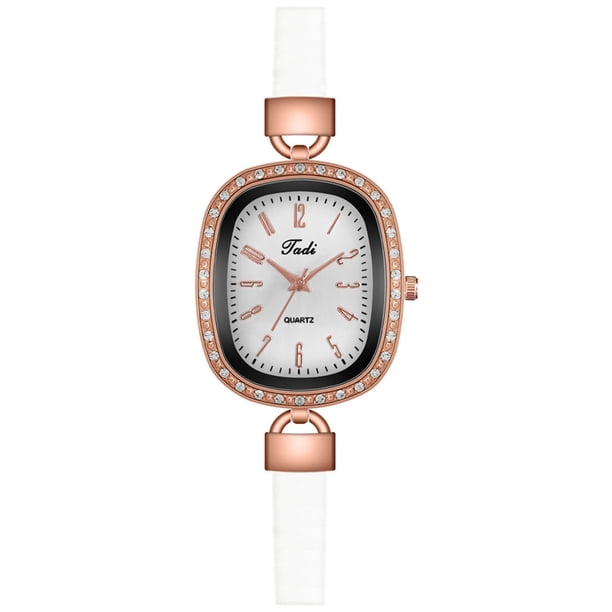 Reloj de moda para mujer Reloj Correa de cuero Vestido casual Muñeca Cristal Wmkox8yii gfajkfgbkjabf1415