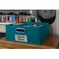 thumbnail image 2 of Niche Cubo Half-Size Foldable Fabric Storage Bin- Teal, 2 of 5