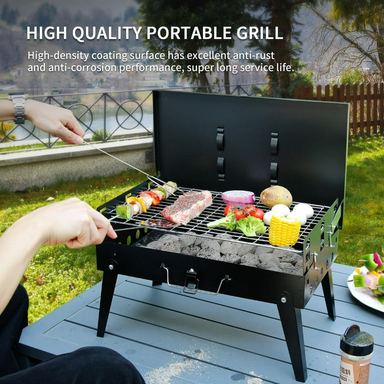 Hi Cook Collapsible Bbq Grill Portable BBQ Charcoal Grill Kmart