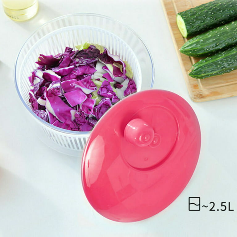 Salad Spinner, 2.5L Fruits Vegetables Drainer Vegetable Washer