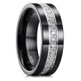 thumbnail image 1 of Anillo de boda King Will de carburo de tungsteno negro para hombre, 1 of 7