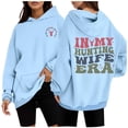 thumbnail image 2 of WEAIXIMIUNG Robes Chandail en Molleton pour Femmes 2025 Décontracté Été Dos Imprimé Manches Longues Pull à Capuche, 2 of 3