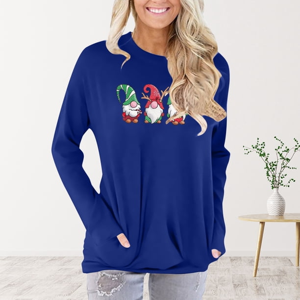 Pntutb Mujer Casual Sexy Moda Impresión Manga Larga Cuello Redondo Fruncido Pullover Blusa tops Pntutb Pntutb-3070