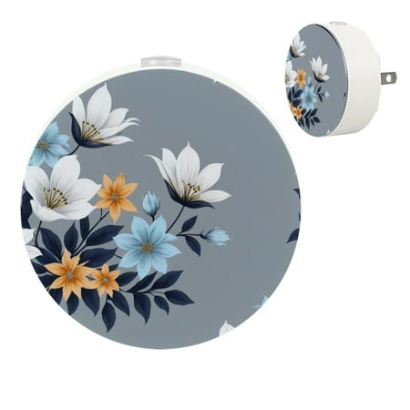 

YZUOUZY Night Light LED Lamp Bedroom Lamps Set of 2 Lillies Flowers Vimen