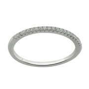 1/4 Carat T.W Cubic Zirconia Sterling Silver Wedding Band