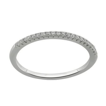 1/4 Carat T.W Cubic Zirconia Sterling Silver Wedding Band