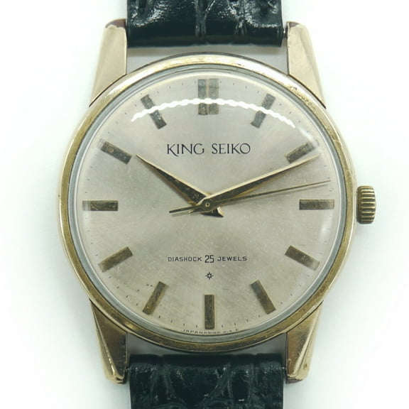 Pre-Owned SEIKO KING First Model Late Manual Winding Watch Ref.15034 Silver Dial (Fair)