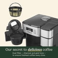 thumbnail image 5 of Cuisinart SS-GB1 Coffee Center Grind and Brew Plus, molinillo de café integrado, cafetera y cafetera de una sola porción con tamaño de porción de 6 oz, 8 oz y 10 oz, negro/plateado, vaso de 12 tazas, 5 of 5