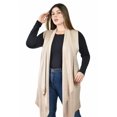 thumbnail image 4 of Chaleco largo asimetrico Roman Fashion /Tallas Extras, 11970 (Beige) beige 42, 4 of 5