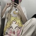 thumbnail image 2 of Camiseta de verano 2024 para mujer, camisetas de gran tamaño con estampado de dibujos animados de Sailor Moon, camisetas holgadas de manga corta Harajuku y2k, ropa para mujer, 2 of 5