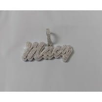 Custom 3Ct Moissanite Script Name Pendant â€“ Silver Necklace with Shining Stone â€“ Luxury Gift with Shining Stone, personalized necklace