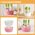 thumbnail image 3 of TABLZONE 2Pcs Tulip Bulbs Planter Decorative Desk Flower Pot For Home Decoration In Pink, 3 of 8