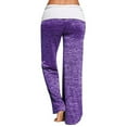 thumbnail image 4 of Ierhent Flare Yoga Pants with Pockets Women's Spacedye Out of Pocket High Waisted Midi Leggings Purple,2XL, 4 of 4