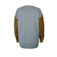 thumbnail image 5 of Mujeres verano moda casual suelta manga completa costura animal print o cuello blusa suéter Fridja  hjk856, 5 of 5