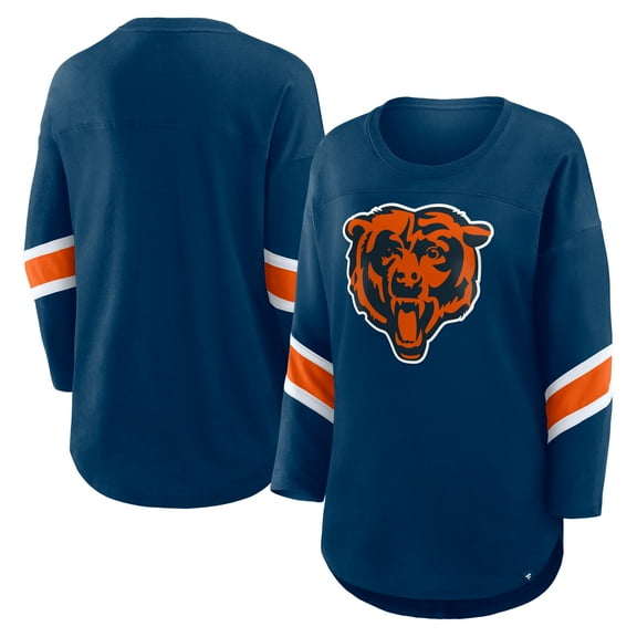 Women's Fanatics Navy Chicago Bears Redzone 3/4-Sleeve T-Shirt
