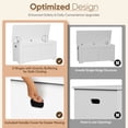 thumbnail image 5 of SuperDeal Wooden Storage Chest Box W/Safety Hinge, 39.4 in Large Storage Organizer Shoe Bench for Home Entryway, Bedroom, White, 5 of 10