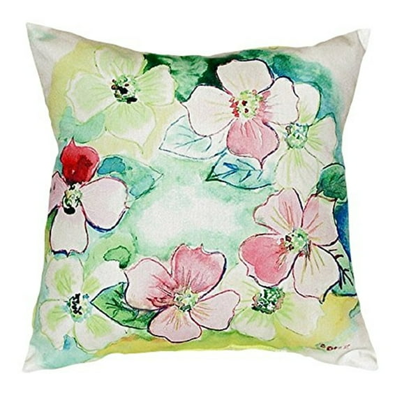 Flower Wreath Indoor/Outdoor Throw Pillow