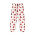 thumbnail image 6 of Uemuo Hand Drawn Strawberry Pattern Men's Wide Leg Palazzo Lounge Pants with Pockets Light Weight Loose Comfy Casual Pajama Pants-Small, 6 of 9