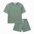thumbnail image 4 of TOWED22 Toddler Boys Summer Clothes Kids Dinosaur Outfit Short Sleeve T Shirt Shorts Sets 6 12 18 24 Months 2T 3T 4T AG,9-12 M, 4 of 4