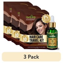 (3 pack) Herbishh Dark Brown Color Shampoo for Gray Hair, Hair Dye Shampoo 3 in 1, 100% Grey Coverage for Men & Women, Long-lasting & Travel-friendly, Ammonia-free, 30 ml (Pack of 10)