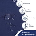 thumbnail image 4 of Outdoor Seat Pads Chair Cushions Pack of 2 Waterproof Patio Furniture Seat Cushions With Adjustable Straps for Patio,Garden,Living Room,19"x19"x3",Navy Blue, 4 of 9