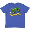 thumbnail image 3 of Inktastic Happy St. Patrick's Day Monster Truck with Leprechaun Youth T-Shirt, 3 of 5