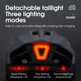thumbnail image 3 of WEST BIKING Integrated Bike Helmet with LED Tail Light - Durable PC+EPS Material, Adjustable Fit for Commuting, Mountain, and Road Cycling - Available in Multiple Colors (Black, White, Grey, Blue,, 3 of 6