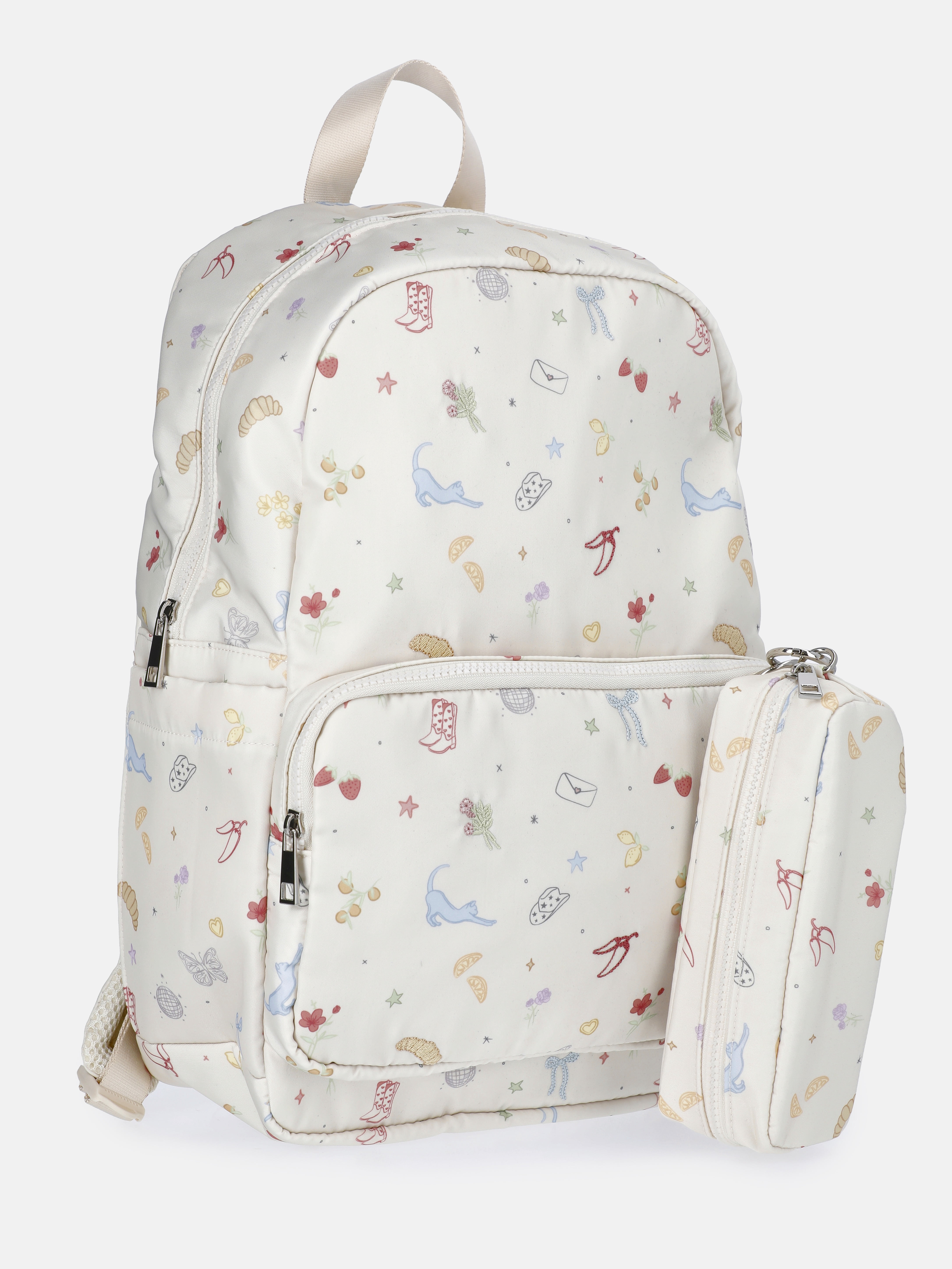 Weekend Academy Girl's Dome Backpack, Off-White Conversational