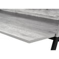 thumbnail image 6 of Computer Desk - Small Hutch / 1 Shelf / Trapezoid-Shaped Legs - 48"L - Grey Wood-Look / Black, 6 of 10