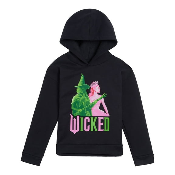 Universal Studios Wicked Elphaba Glinda Fleece Drop Shoulder Pullover Hoodie Toddler to Big Kid