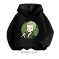thumbnail image 2 of Sudadera con capucha de Anime One Pieces, ropa para niños, ropa para primavera y otoño para niñas, sudadera con dibujos animados de Luffy Zoro, traje para adolescentes, camisetas con capucha de Sonic, 2 of 5