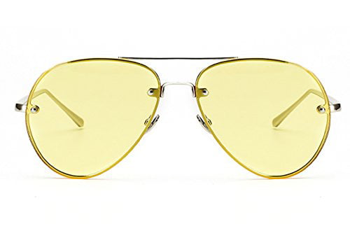 Oversized Aviator Sunglasses Vintage Retro Gold Metal Frame Colorful Lenses 62mm 