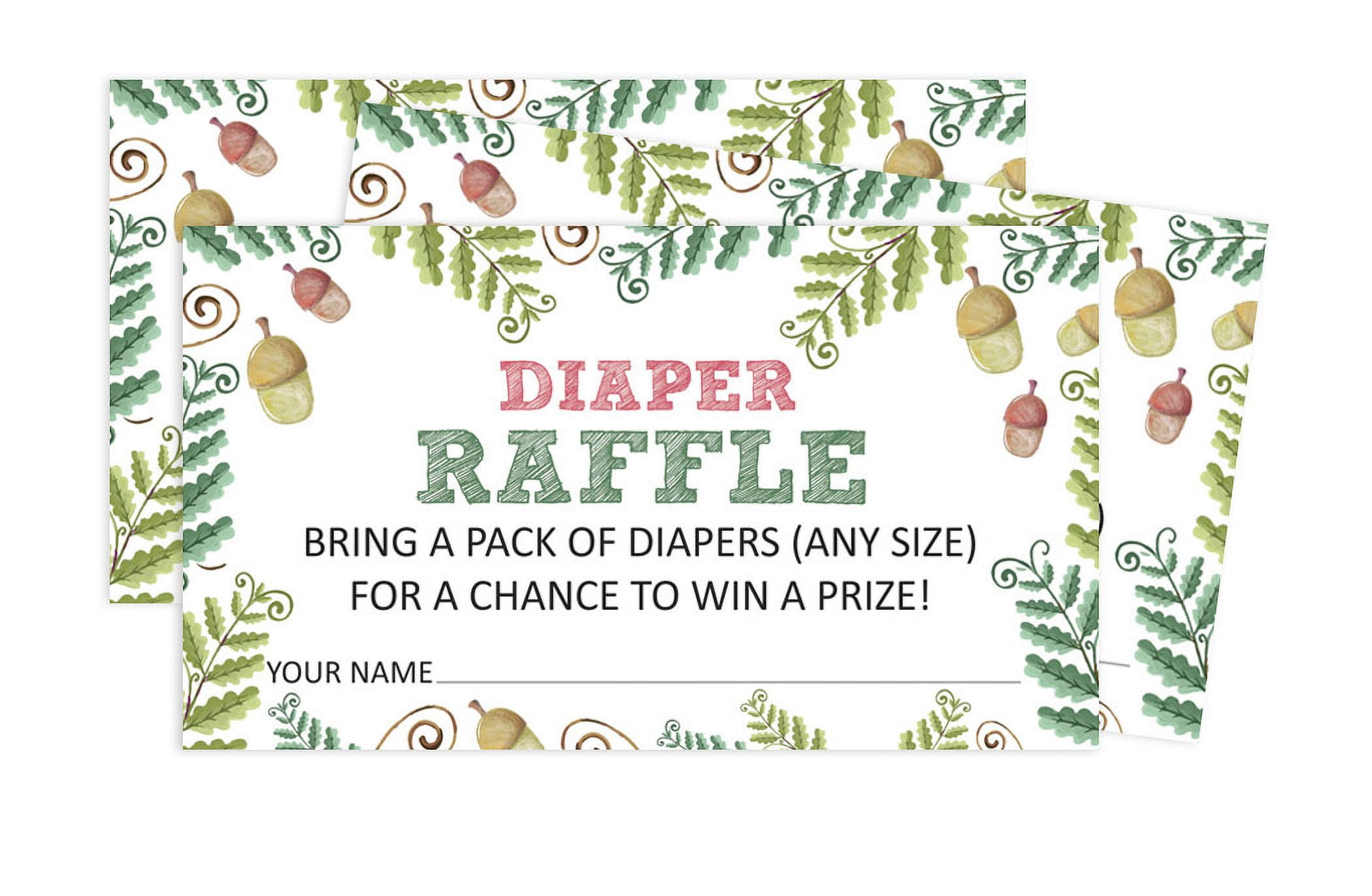 Inkdotpot 30Floral Baby ShowerDiaper Raffle Ticket Lottery Insert Cards Supplies Games For Baby Shower Party Bring A Pack Of Diapers To Win Favors Gifts And Prizes