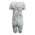 thumbnail image 4 of Ensembles Deux Pièces pour Femmes Mode Blouse Col en V Manches Courtes Hauts Shorts Ensemble Décontracté Ensembles Deux Pièces pour Femmes en Liquidation, 4 of 4