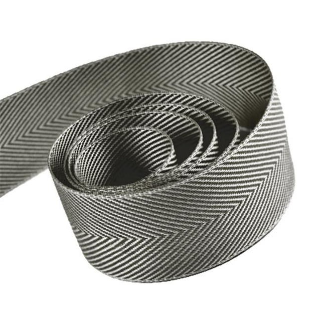 Papillon Ribbon & Bow R097015-38-0029-0030 1.5 in. 50 Yards Charming Chevron Ribbon With Monofilament Edge- White & Black