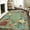 Green, variant on Floral Runner Rug 2x6 Washable Runner Modern Scalloped Runner Pink Runner Hallway Runner with Non Slip Backing, Low Pile Thin Runner, Indoor Foldable Printed Rug for Entryway Bathroom