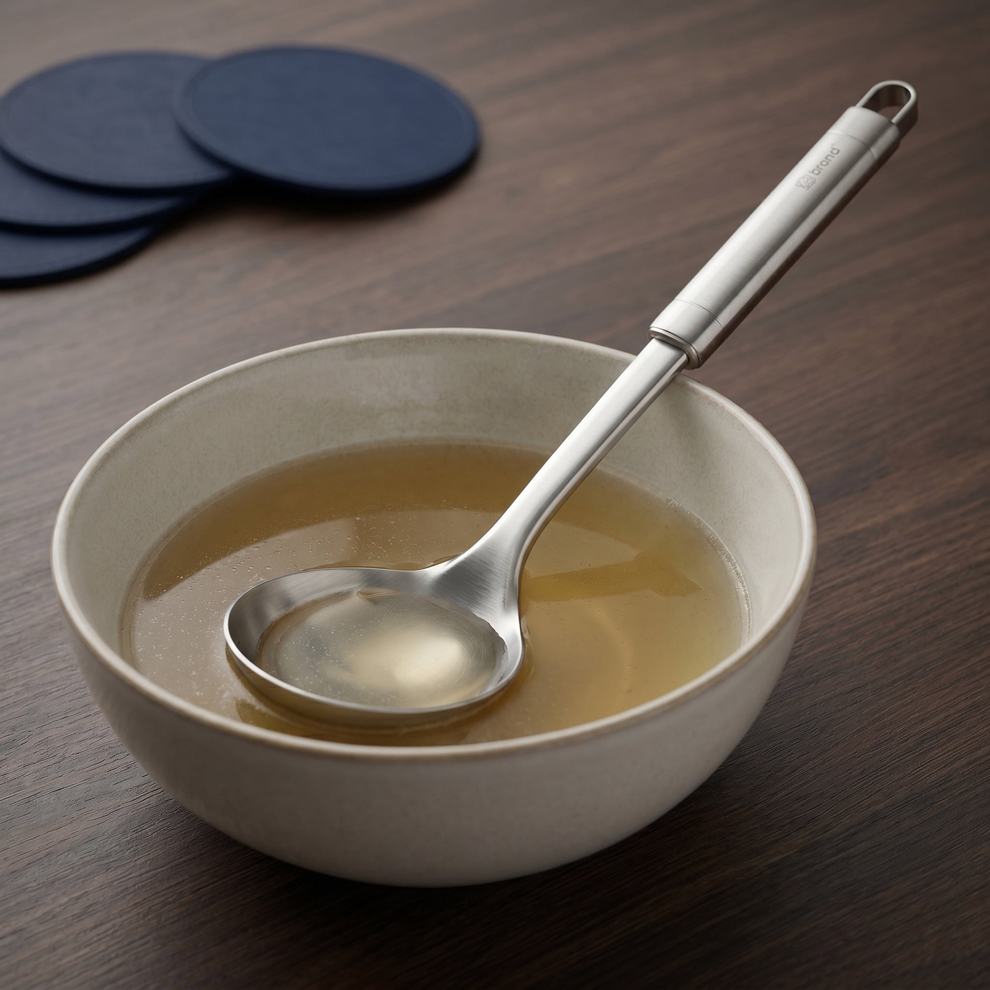 Unique Bargains Stainless Steel Spoon Safe for Non Stick Cookware Soup spoon A 13.8"x3.7"