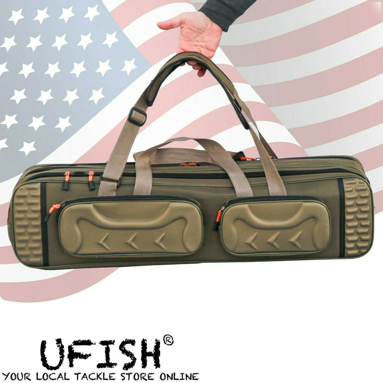UFISH Fishing Rod Bag, Fish Pole Case, Fly Fishing Bag, Ice Fishing Case 